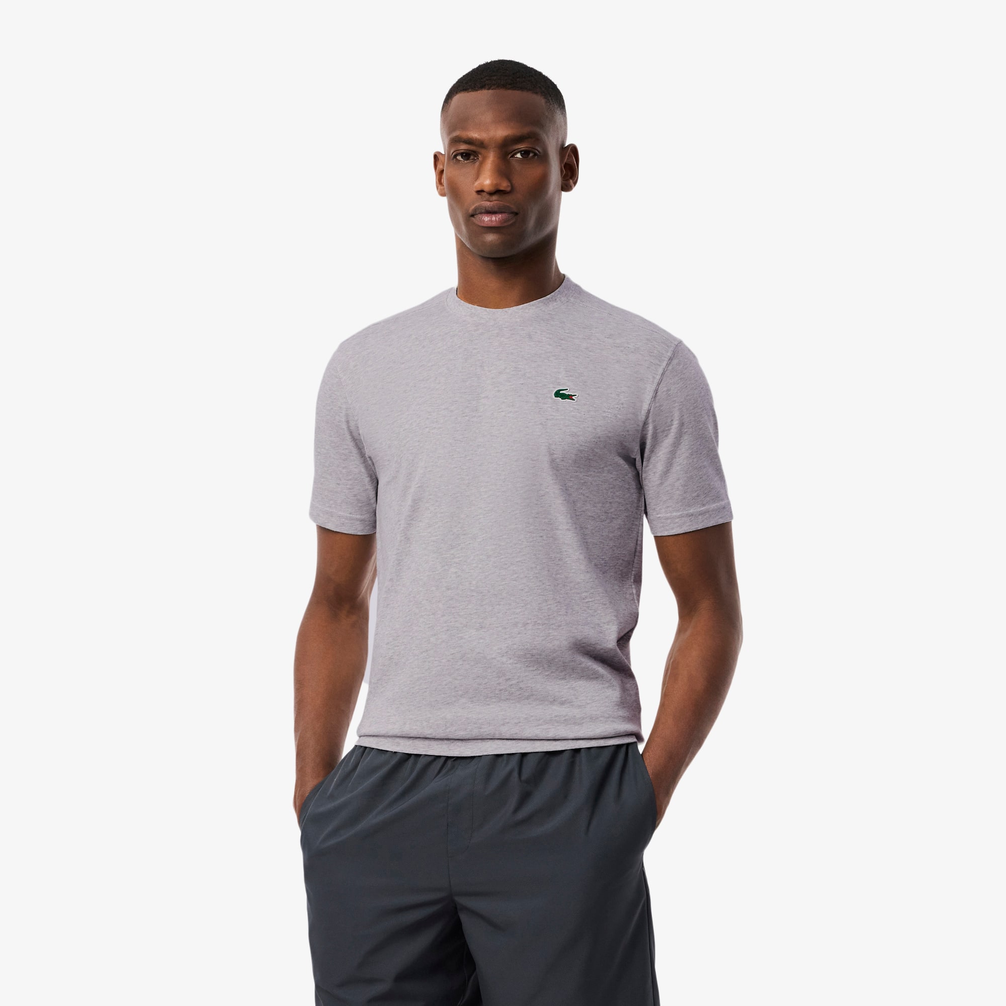 メンズ ラコステ スポーツ シャツ ultra dry Lacoste Men's Sport Ultra Dry Graphic Sport T-Shirt, Baby