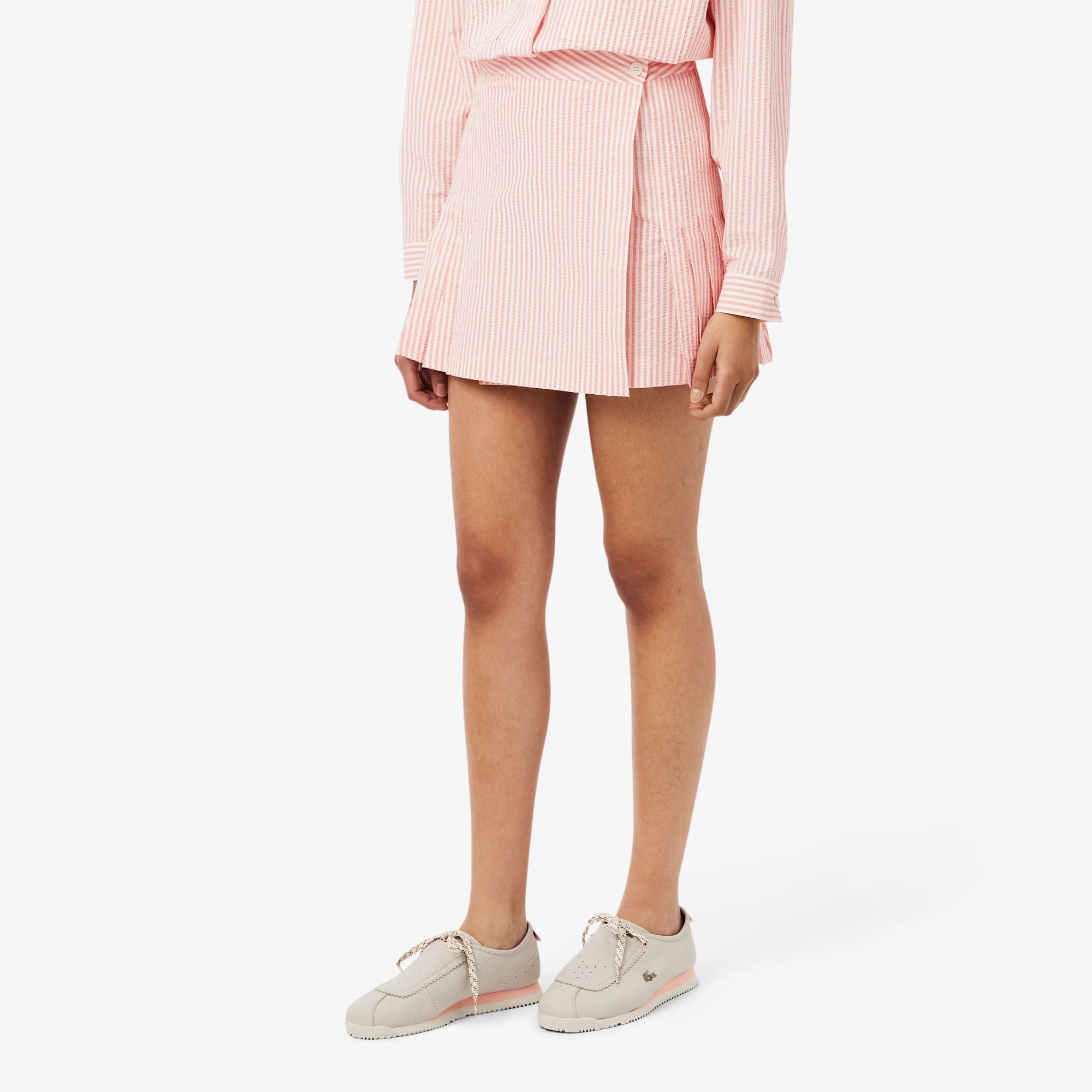 Short Seersucker Wrap Skirt - Shorts & Skirts - New In 2026 | Lacoste