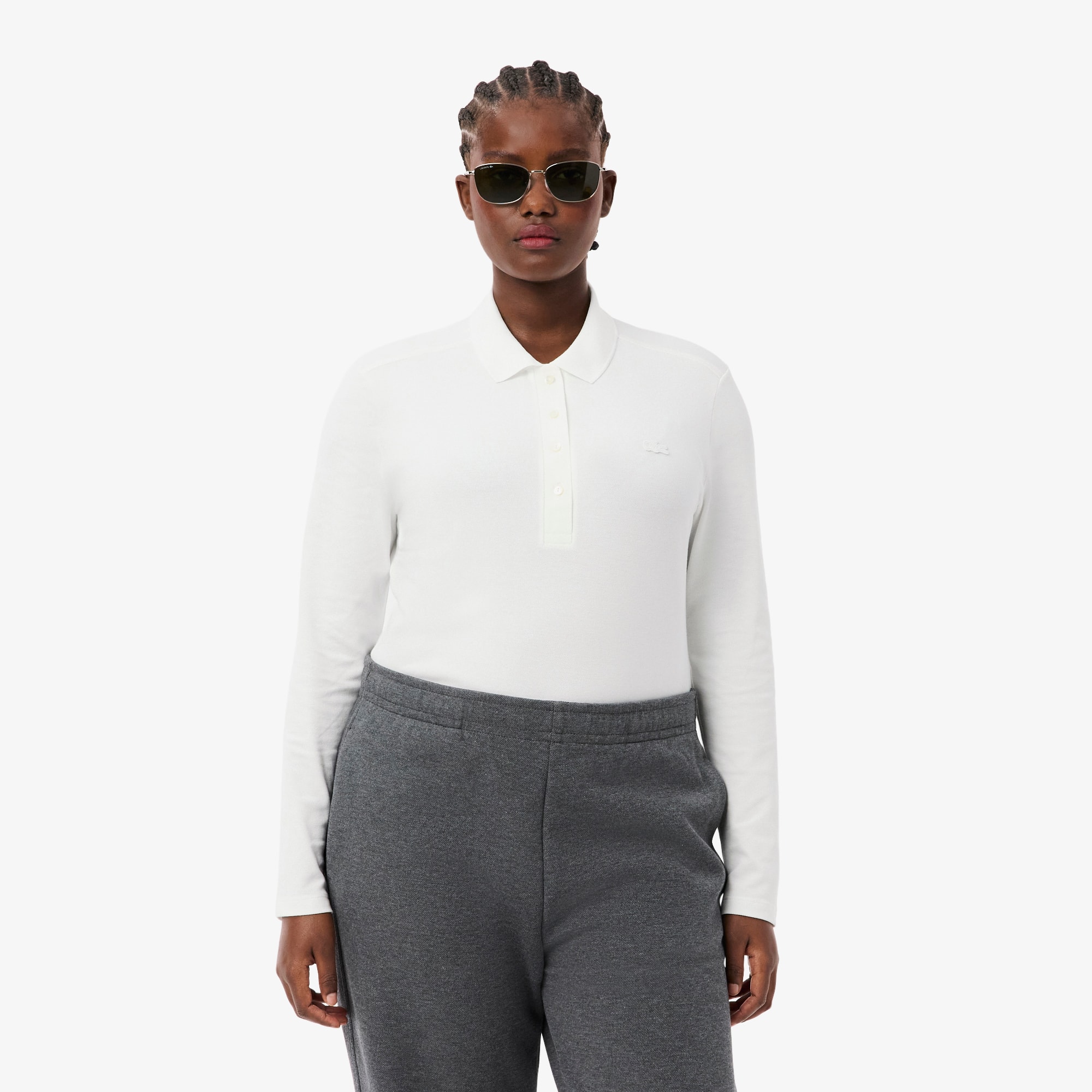 Women's Slim Fit L.12.D Stretch Mini Piqué Polo