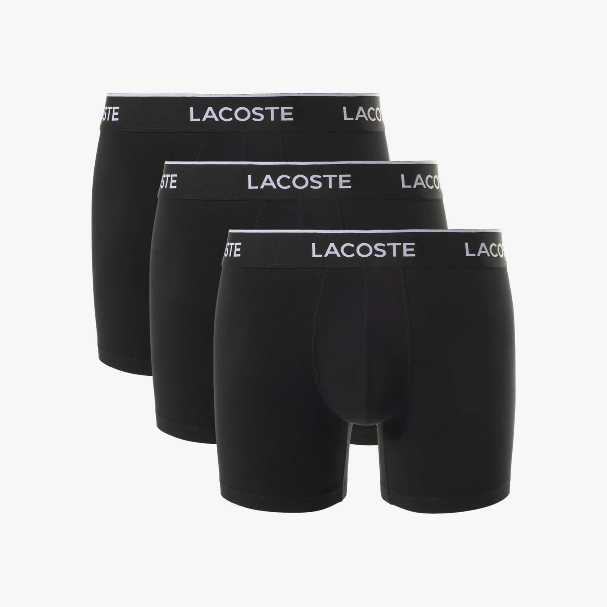 LACOSTE MEN'S COTTON JERSEY BOXER BRIEFS 3-PACK