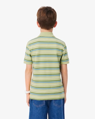 Polo de Petit Piqu&eacute; con Rayas en Contraste