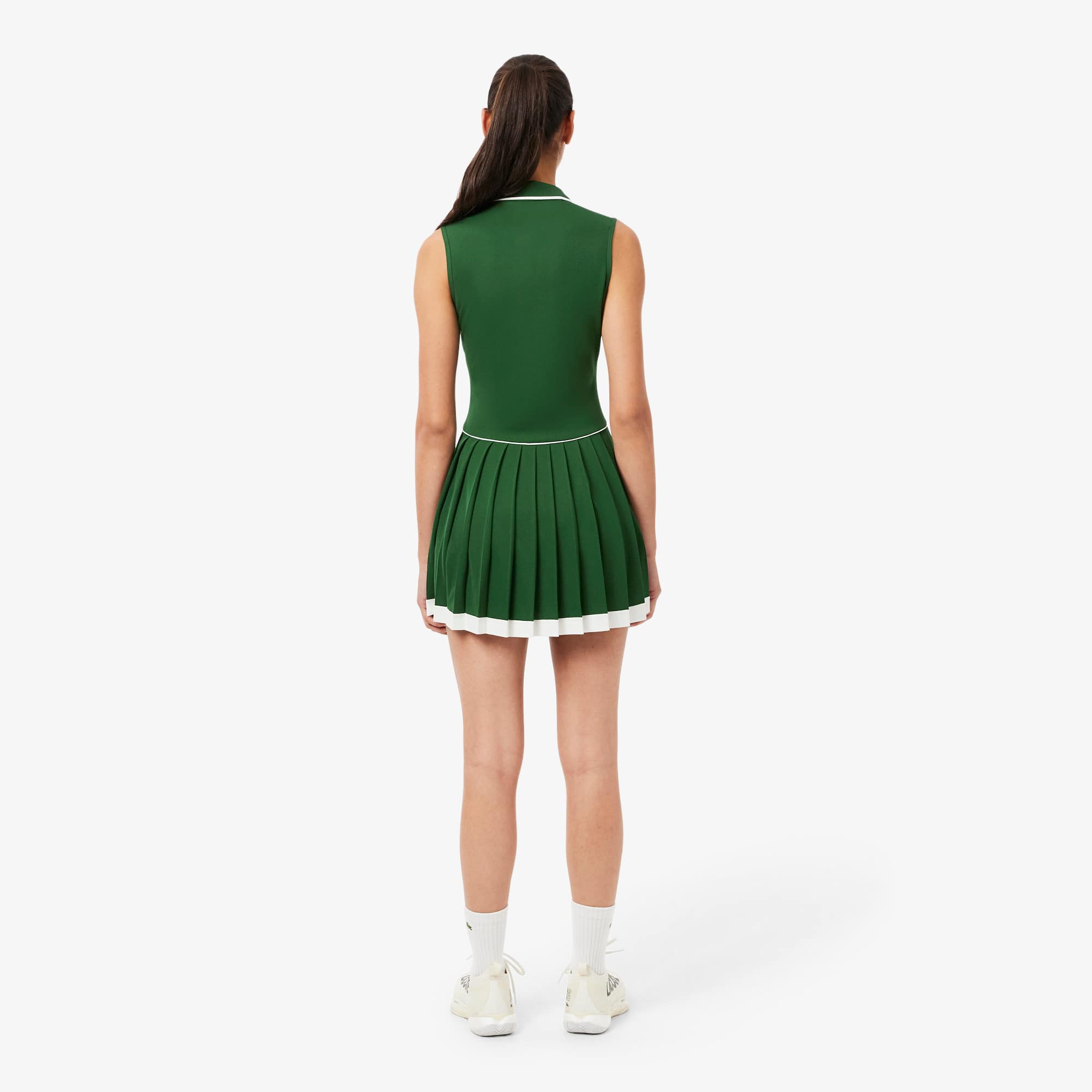green lacoste dress Lacoste short-sleeve Polo Mini Dress | Green
