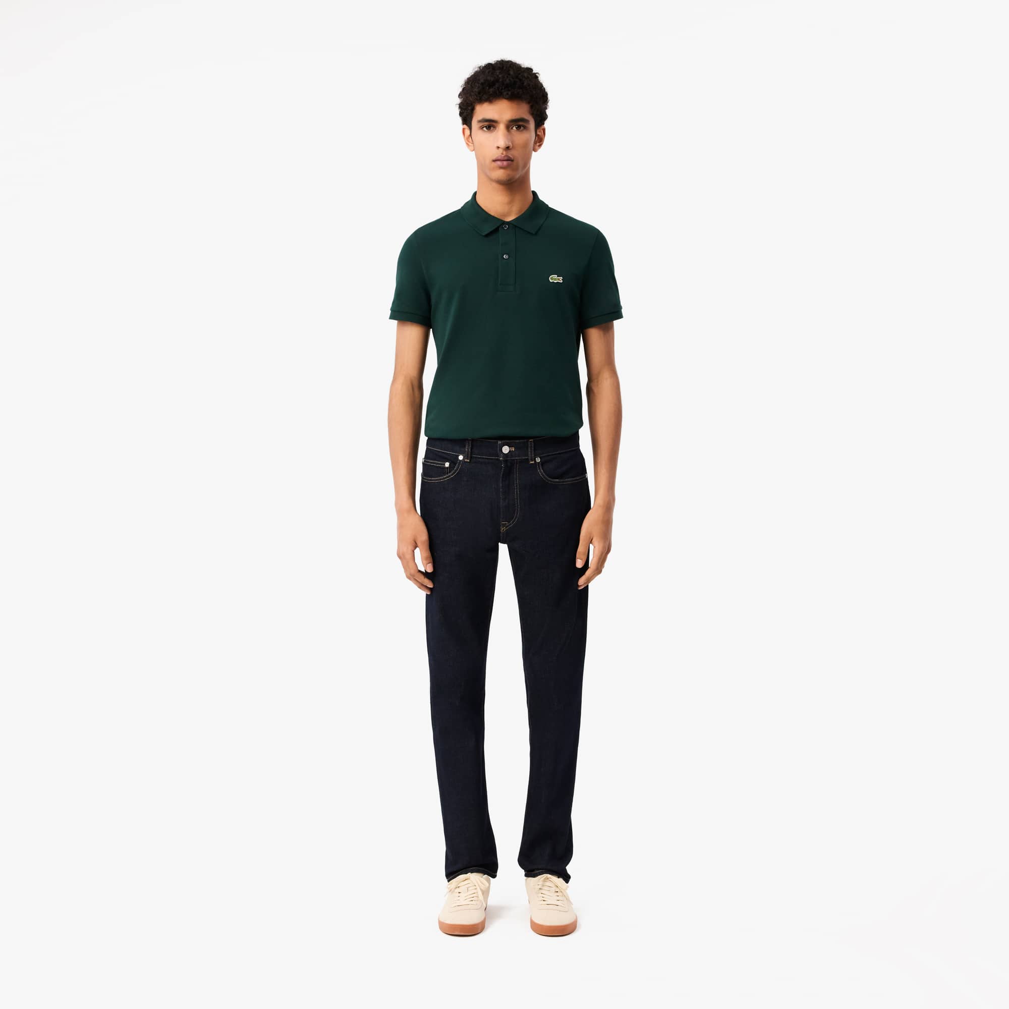 Lacoste Men's 5-pocket Slim Fit Indigo Jeans - 4 - 30/34 In Blue