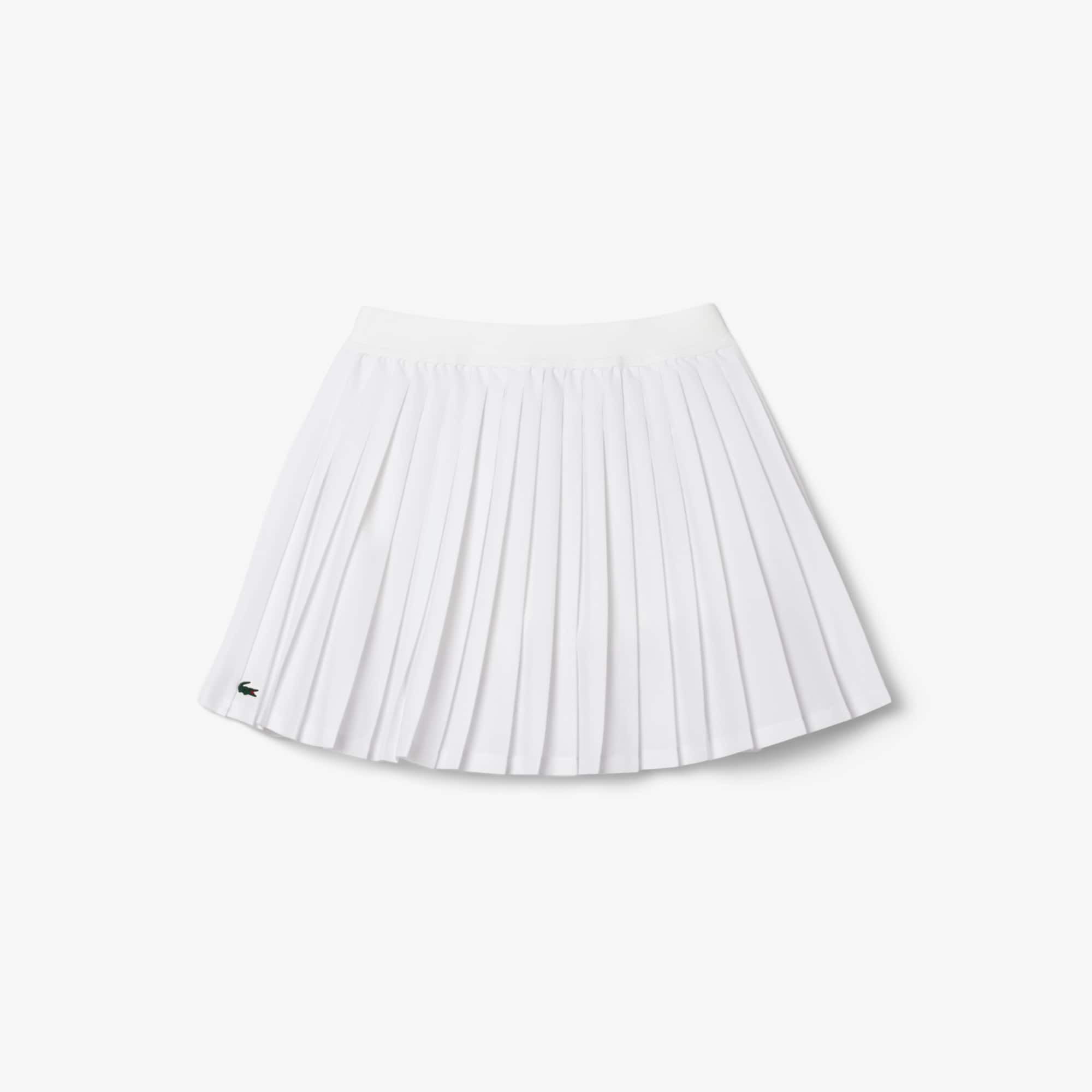 Lacoste Girls' Pleated Lined Skirt - 8 Years In White