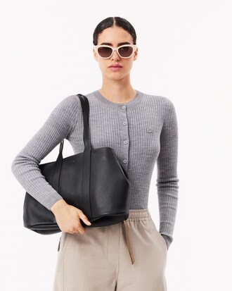 Tote grande de piel flor City Court