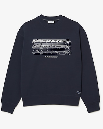 Sweatshirt homme Lacoste loose fit avec marquages sur le devant
