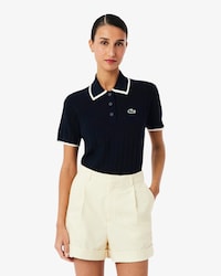 Women's Short Sleeve Polo Collar Golf Sweater