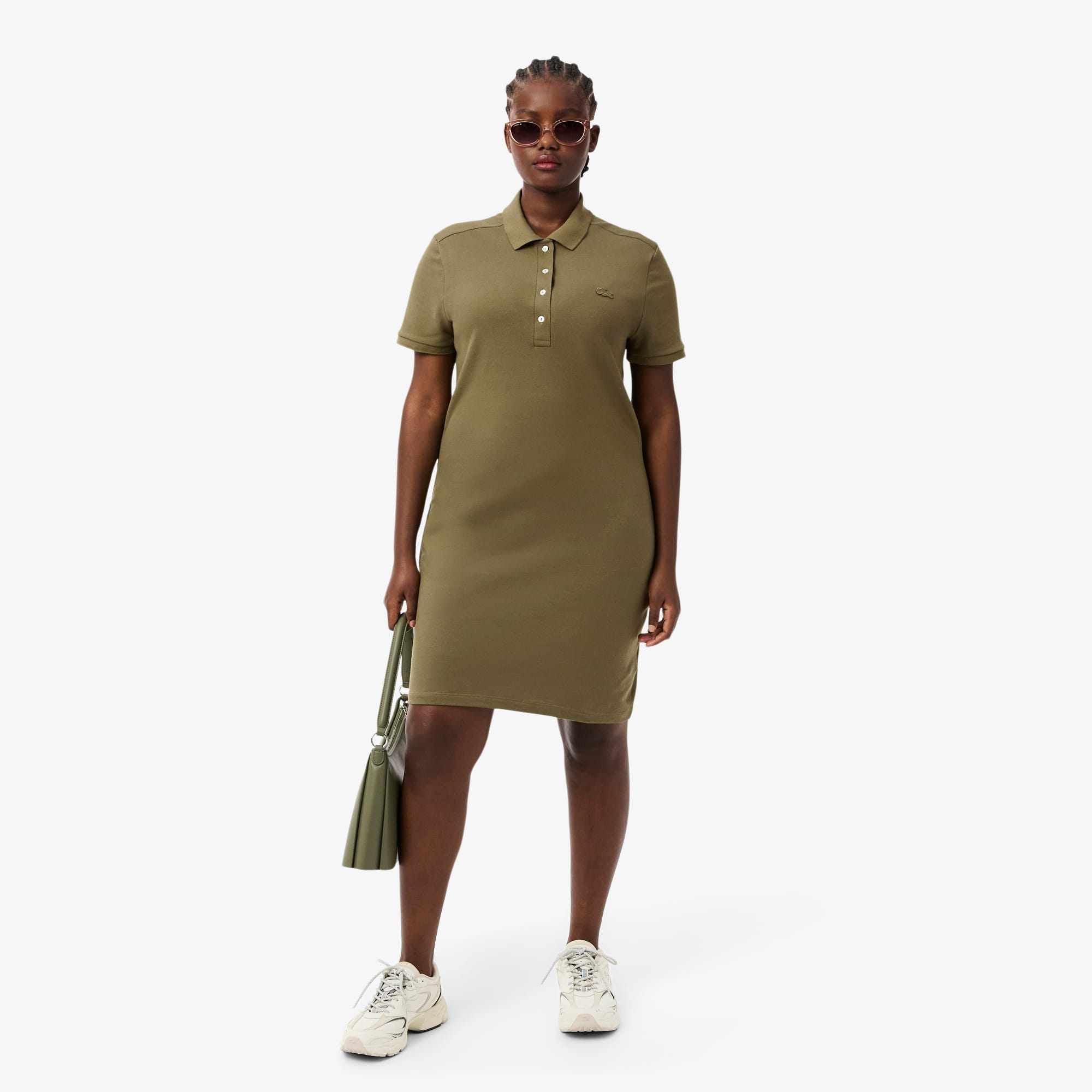 Lacoste Women's Slim Fit Stretch Mini Piqu Polo Dress - 42