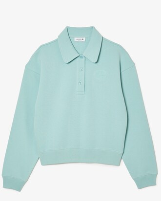 Women's Relaxed Fit Embroidered Polo Sweatshirt 
