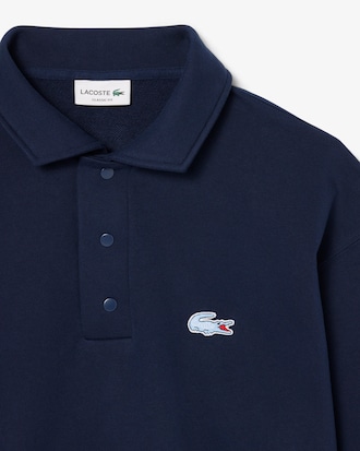 Fleece Polo Collar Sweatshirt