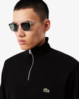 Men's Zip-Up High-Neck Sweatshirt