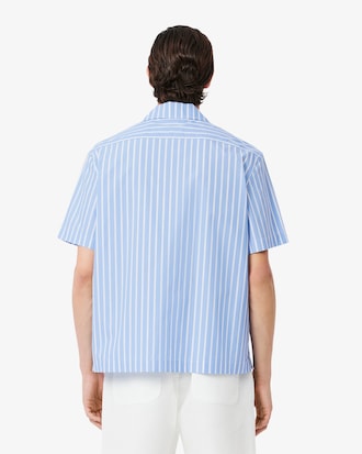 Camisa de manga corta a rayas Relaxed Fit para hombre