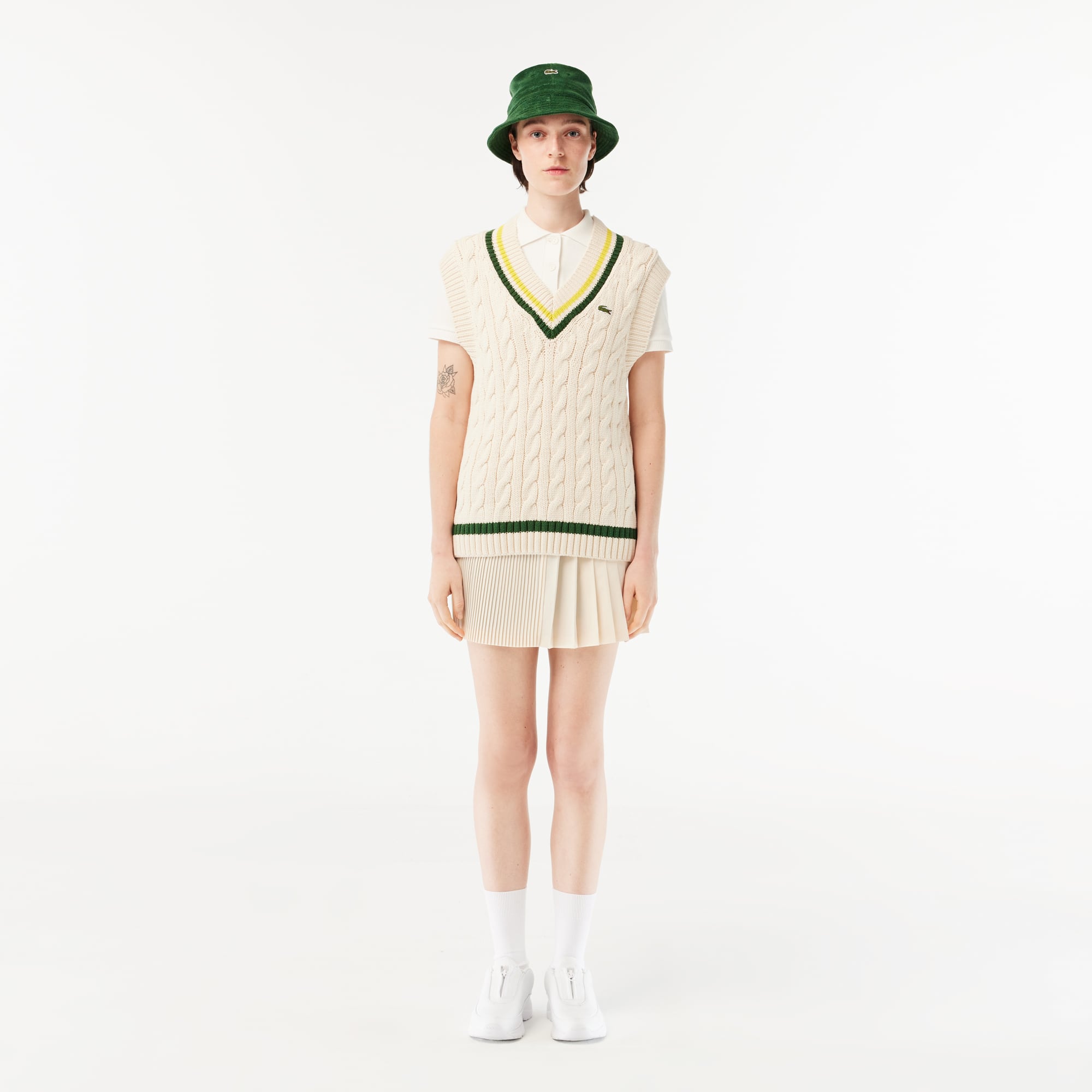 SALE★LACOSTE★ハット★ Unisex Logo Stripe Terry Bucket Hat - Caps & Hats - New In