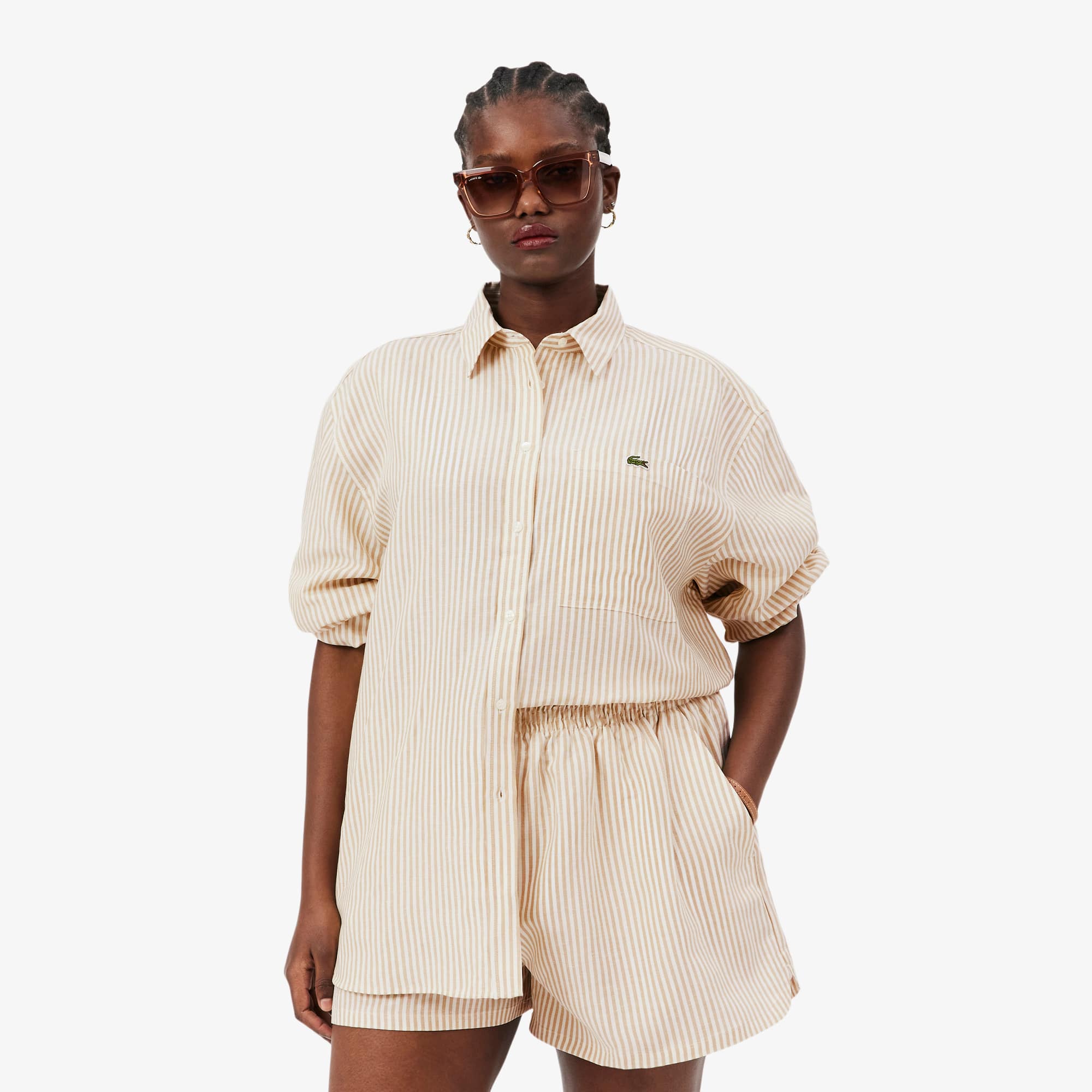 Oversized Linen Blend Shirt - All Women's Clothing - New In 2026