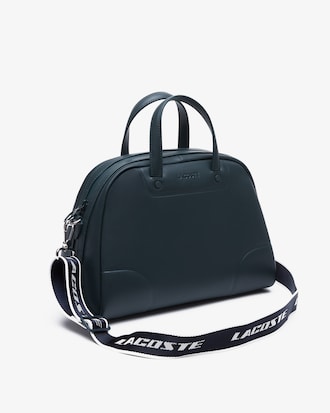 Sac bowling femme Lacoste avec bandouli&egrave;re sigl&eacute;e