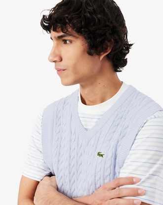 Men's Cable Knit Cotton Sweater Vest