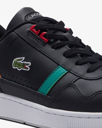 Men's Lacoste T-Clip Leather and Suede Colour-Pop Trainers