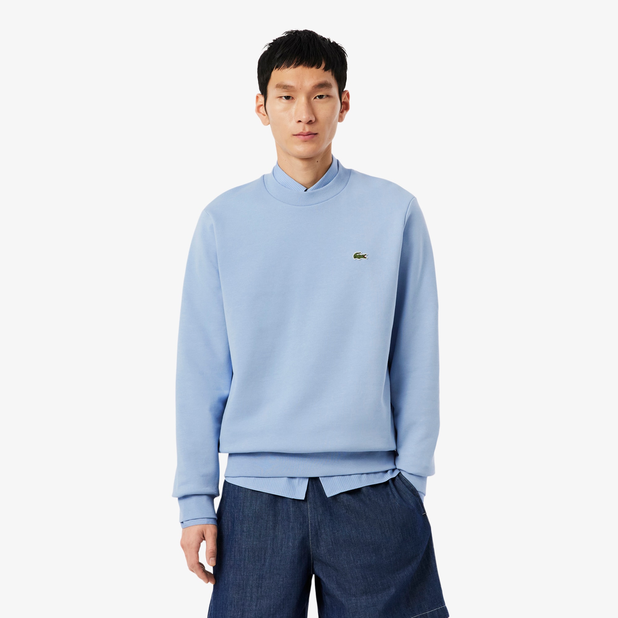 Lacoste Sudadera Clásica de Felpa Azul