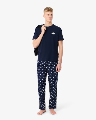 Crocodile Print Cotton Pajama Set