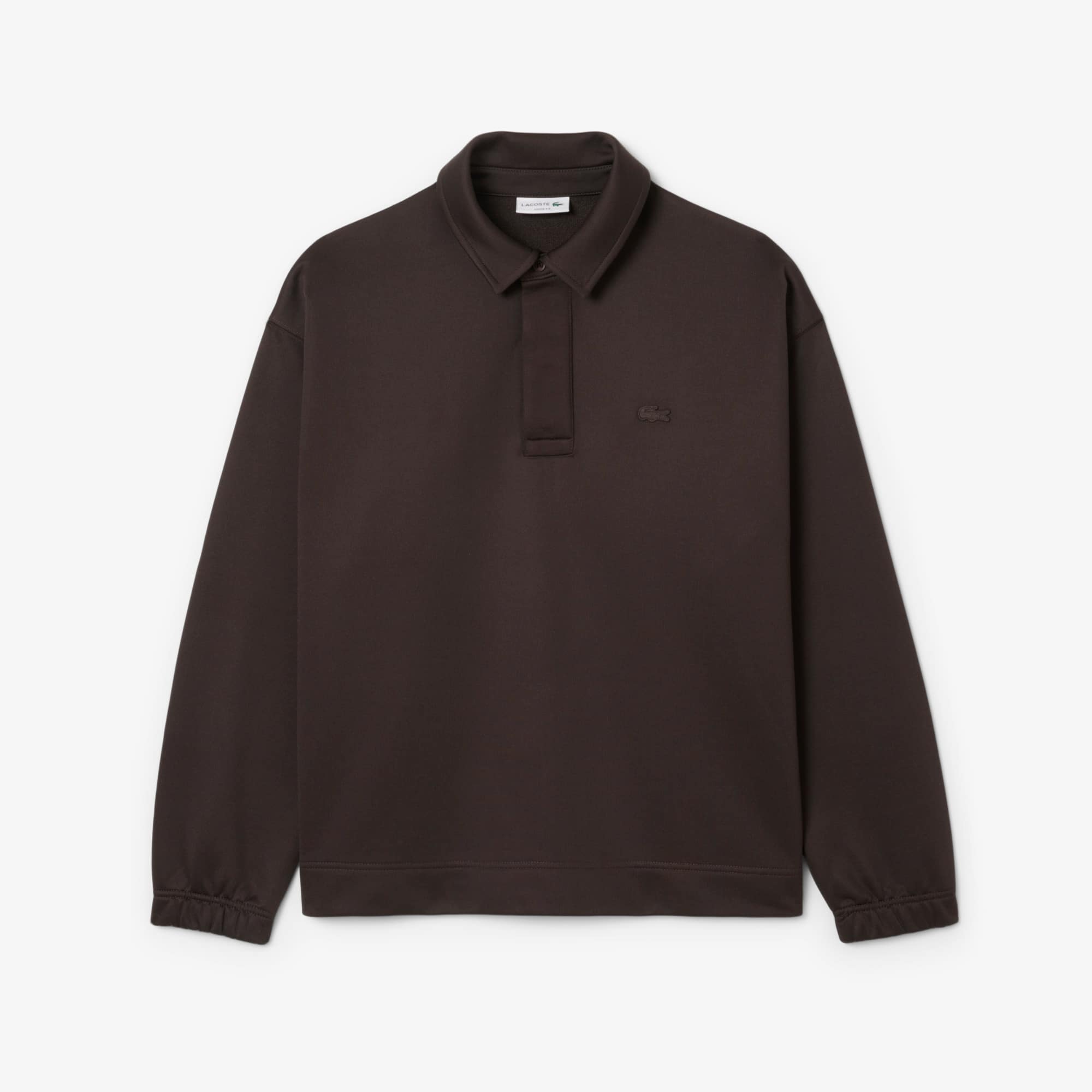 Men's Loose Fit Fleece Polo Sweatshirt - Sweaters & Sweatshirts