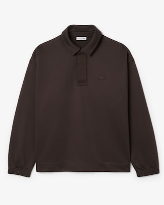 Men's Loose Fit Fleece Polo Sweatshirt