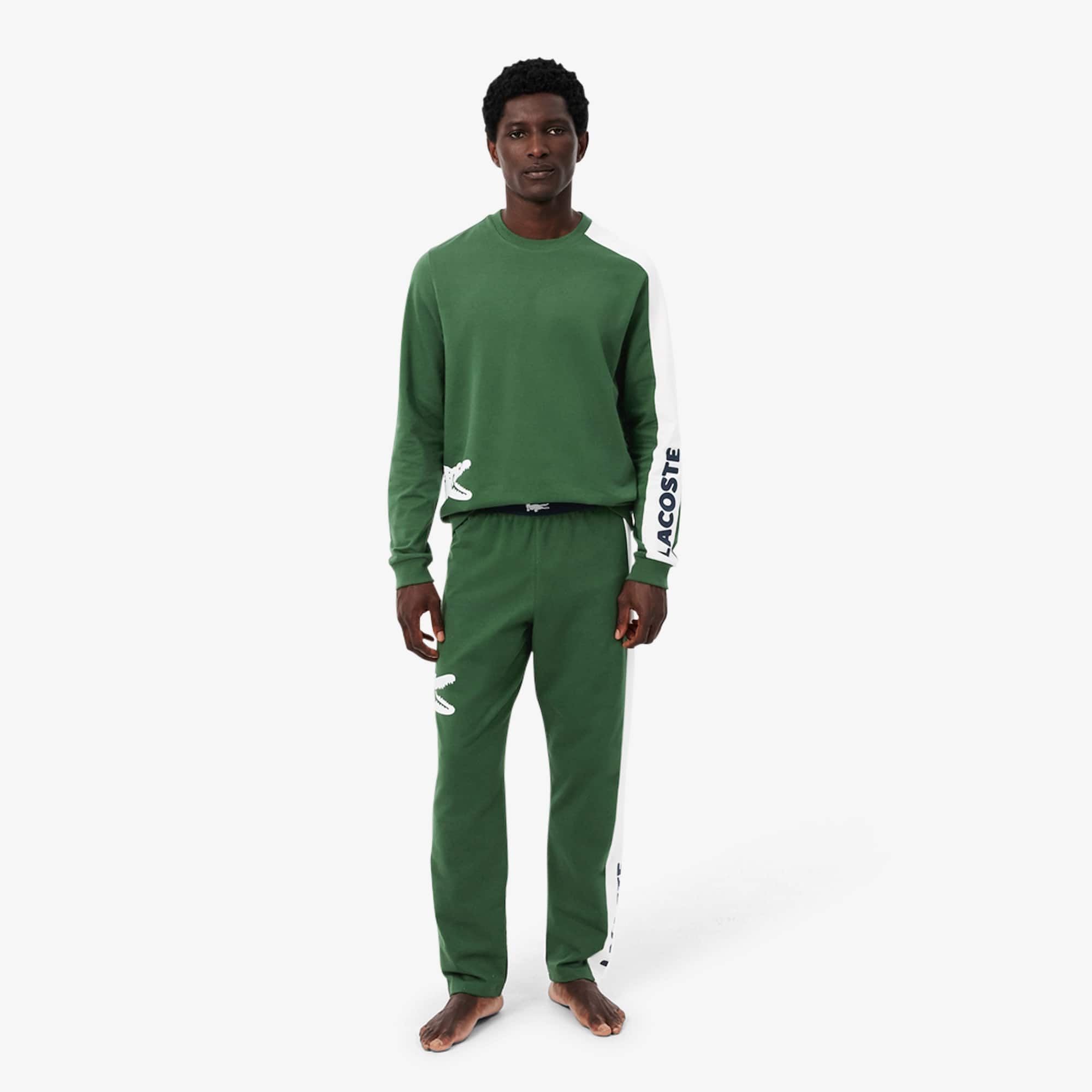 Men's Printed Fleece Loungewear Pants