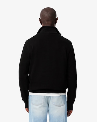 Men's Zip-Up High-Neck Sweatshirt