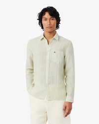 Men's Regular Fit Striped Linen Shirt