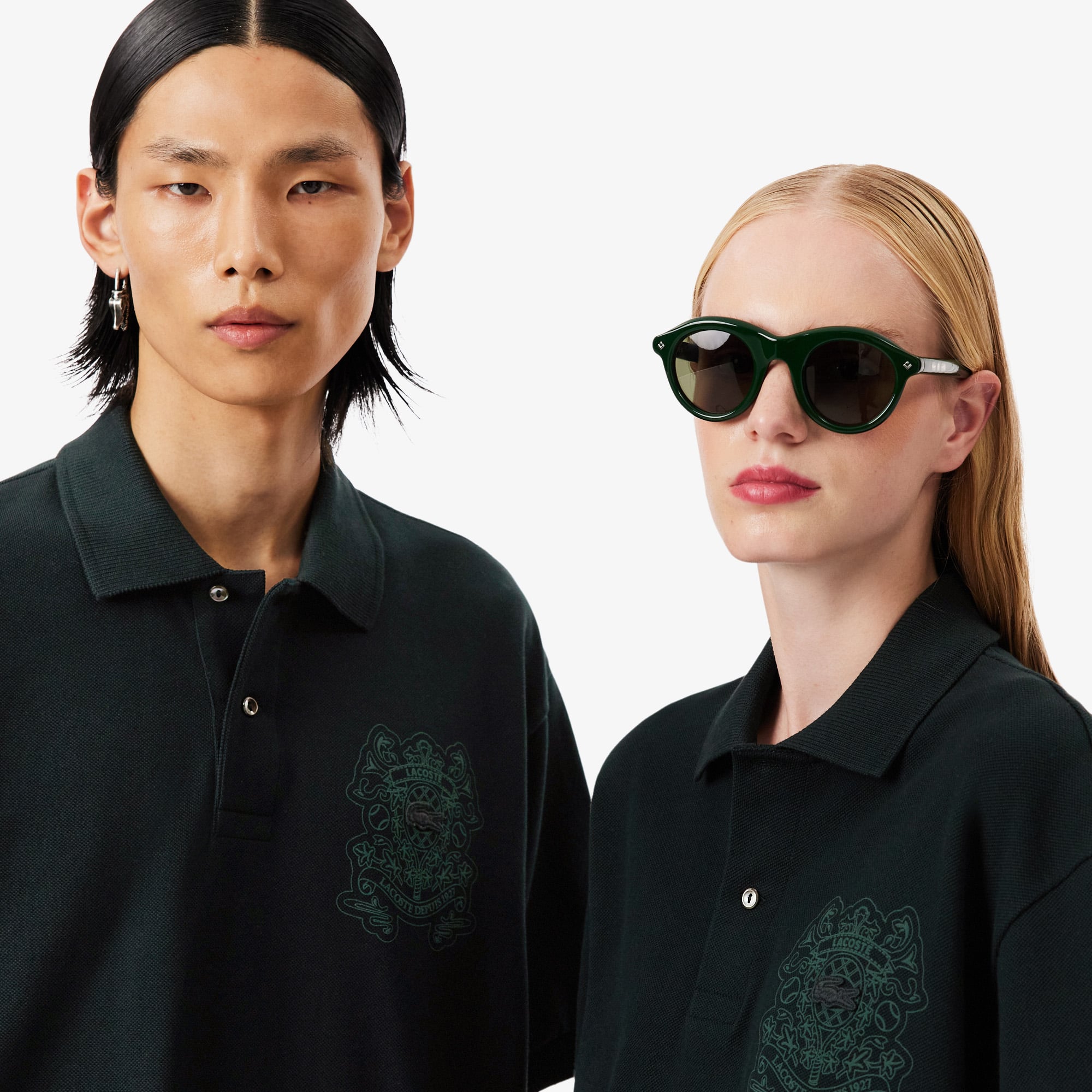 Runway Loose Fit Shield Piqué Polo Shirt - Polo Shirts - New In