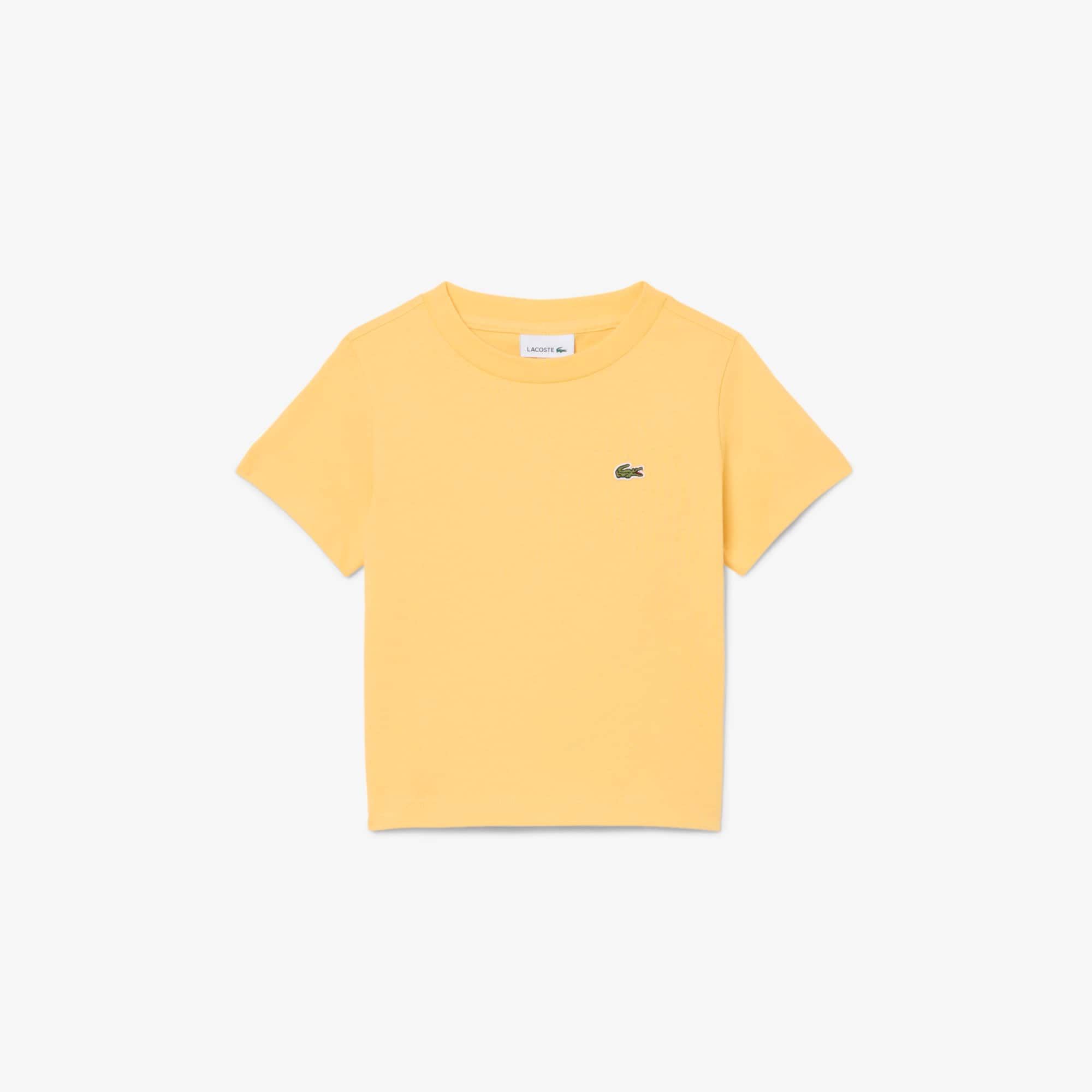 Lacoste Unisex Cotton Crew Neck T-shirt - 2 Years In Yellow