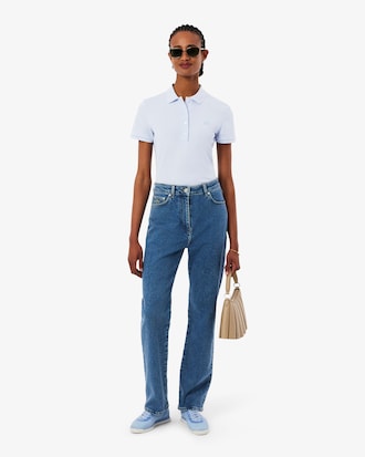 Women's L.12.D Slim Fit Stretch Mini Piqué Polo