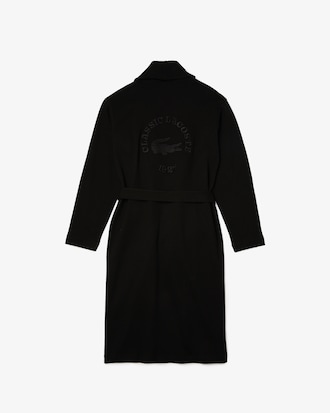 Men&rsquo;s Loose Fit Long Textured Cotton Knit Bathrobe