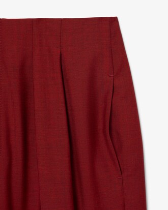 Runway Straight Fit Tailored Wool Pants