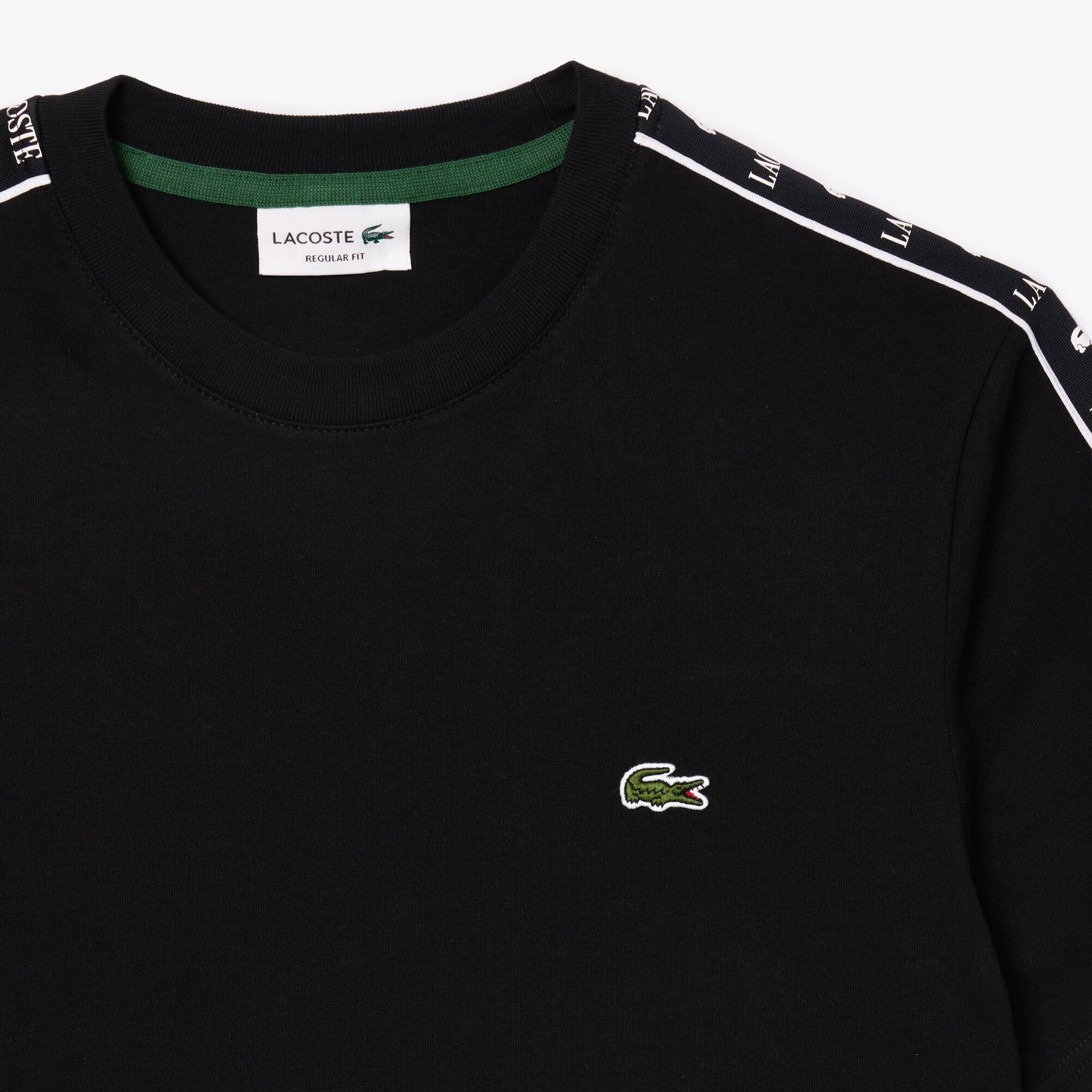 Men's Logo Stripe Cotton T-Shirt - T-shirts - New In 2025