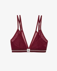 Brassi&egrave;re triangle mesh ray&eacute; velours
