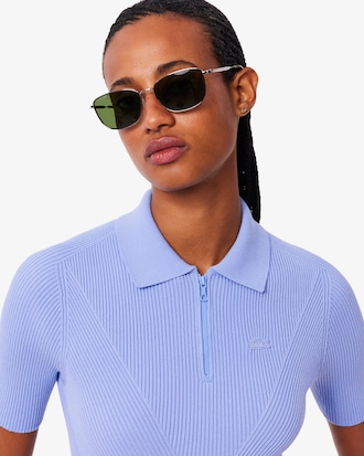 Women's 3D Ribbed Knit Polo