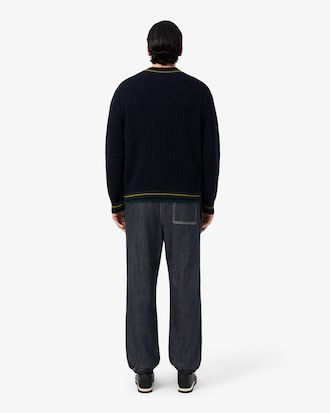 Relaxed Fit Elasticated Waist Denim Pants
