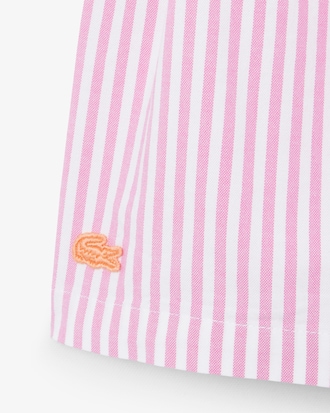 Stretch Oxford Striped Bermuda Shorts