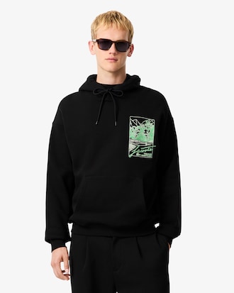Sudadera Con Gorro De Polar Estampada