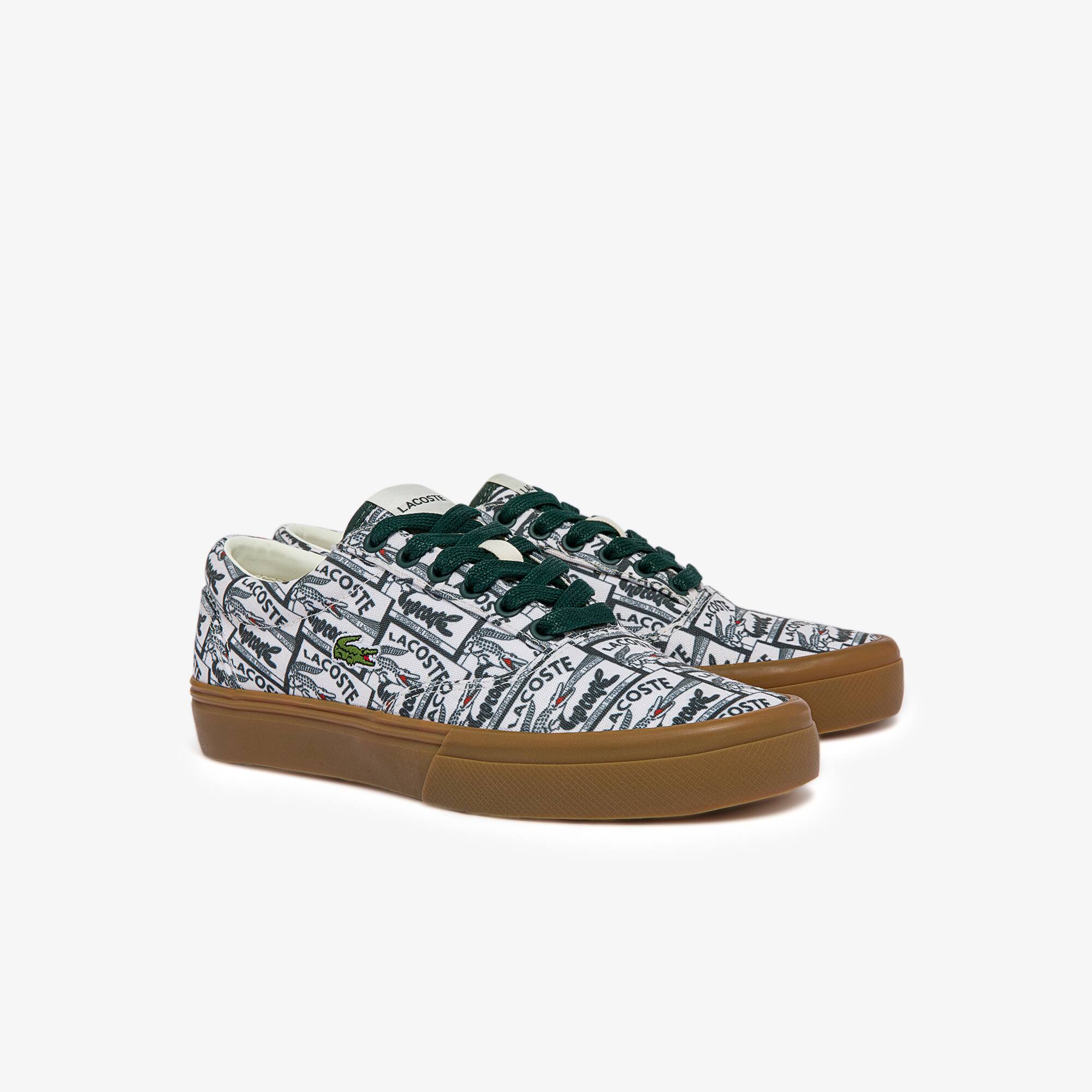 LACOSTE 幾何学模様 ジャージ US 5 Men's Jump Serve Lace Canvas Printed Sneakers - Sneakers - New In