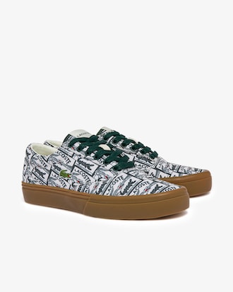 Men's Jump Serve Lace Canvas Printed Sneakers