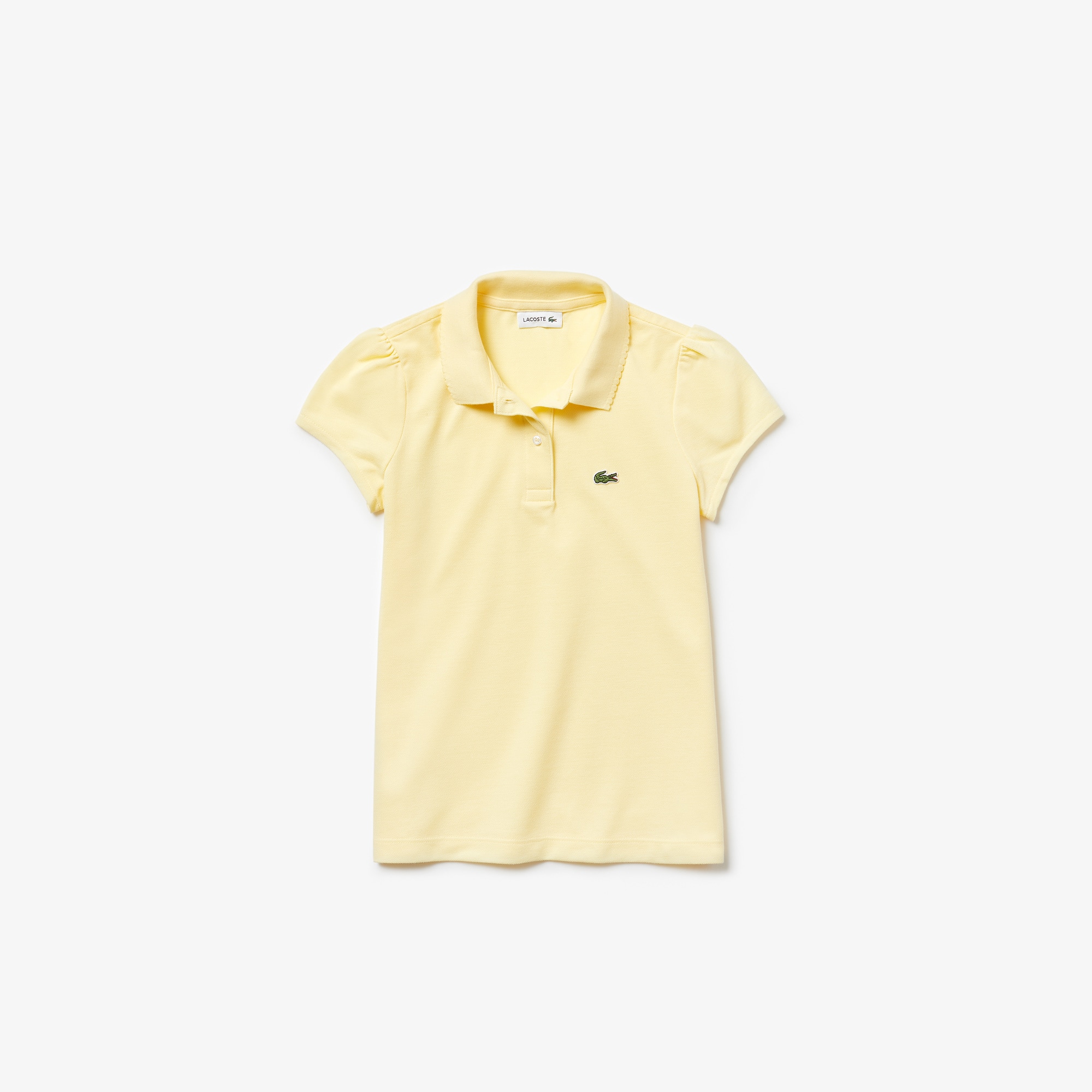 Lacoste Kids' Scalloped Collar Mini Piqué Polo. 1 Lacoste Kids' Scalloped Collar Mini Piqué Polo. 1