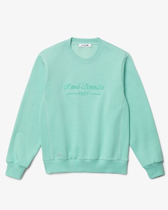 Women&rsquo;s Loose Fit Crew Neck Embroidered Fleece Sweatshirt