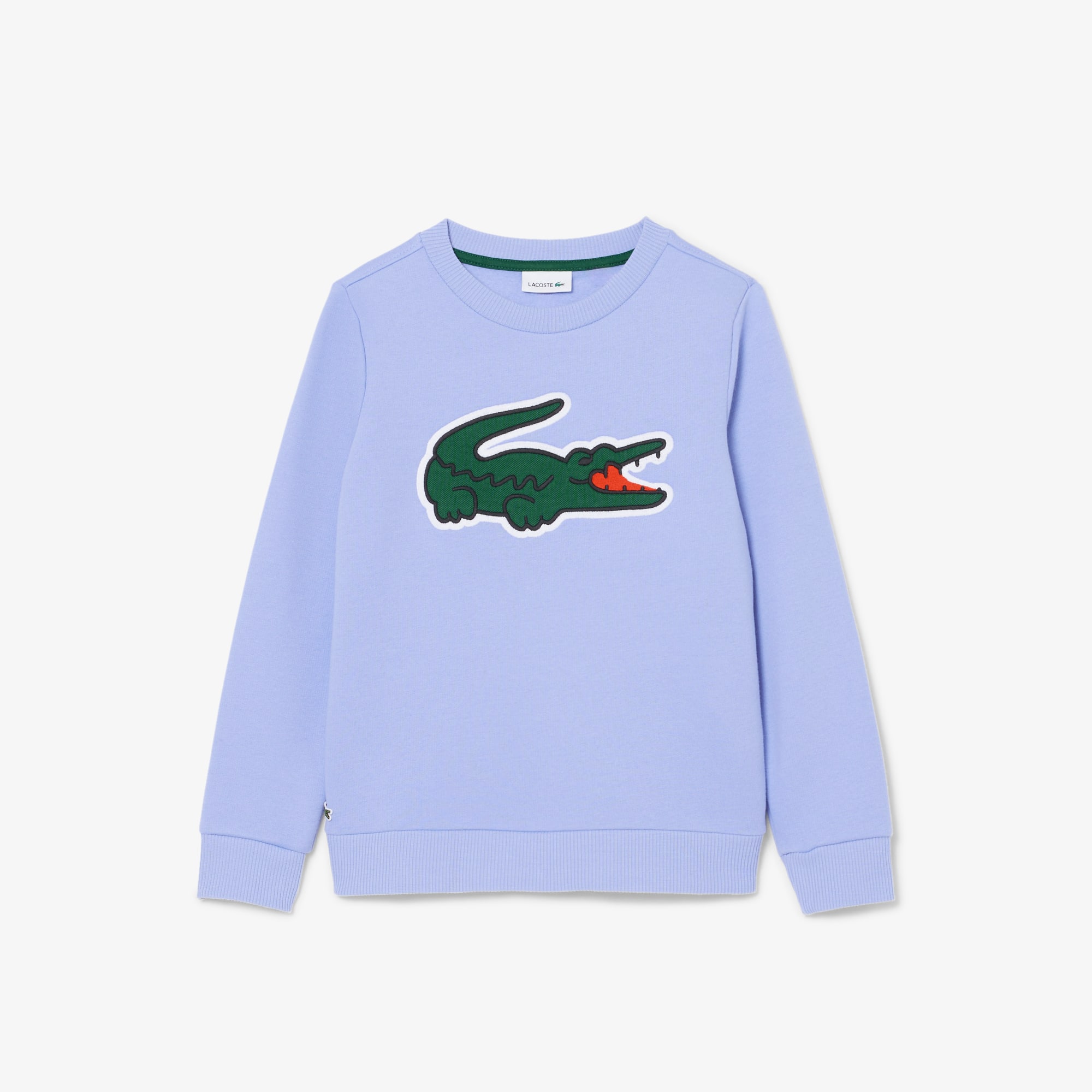 Lacoste Kids' Printed Fleece Sweatshirt - 8 Years In Purple