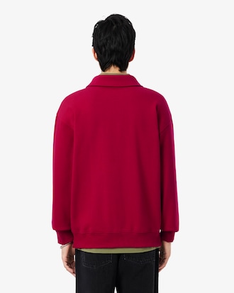 Fleece Polo Collar Sweatshirt
