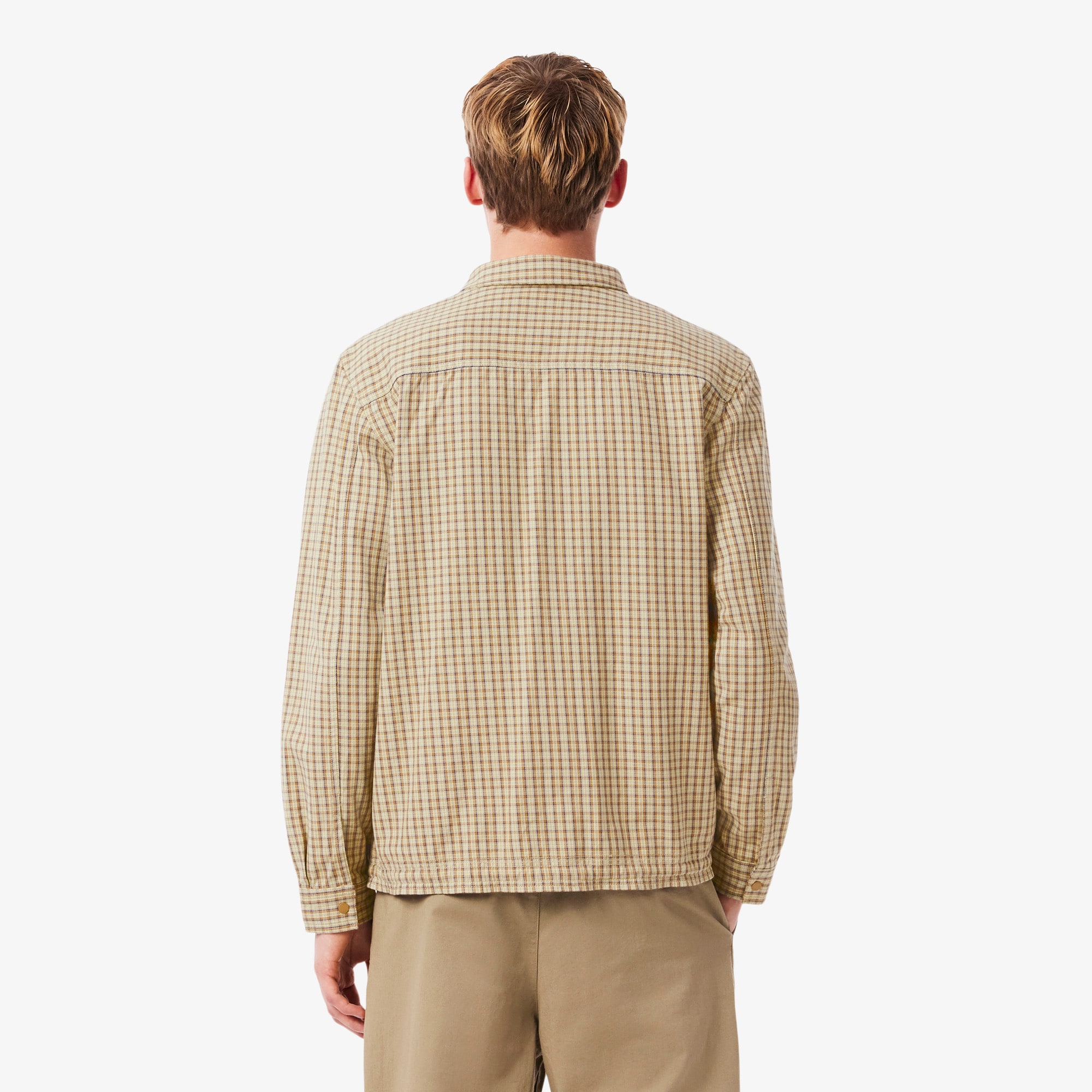 Men's Oversized Heavy Cotton Plaid Overshirt - Button Down Shirts