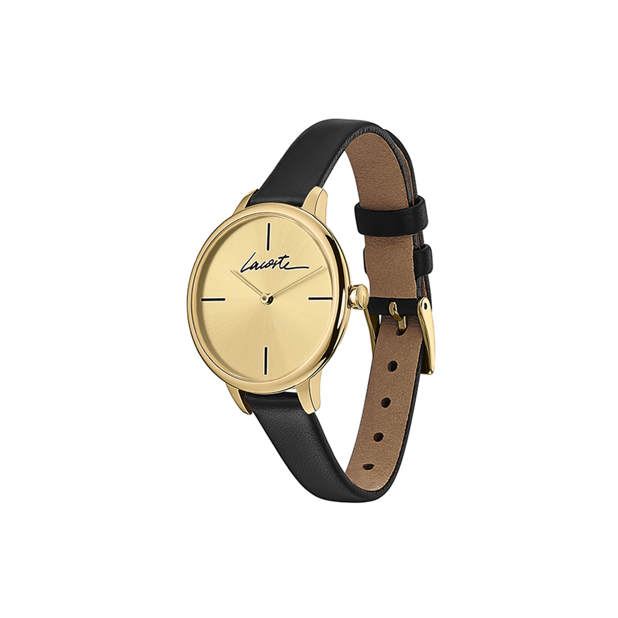 Women's Cannes Watch with Black Leather Strap LACOSTE