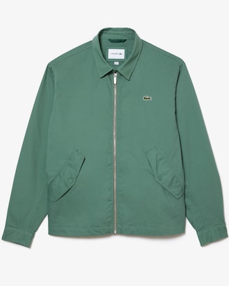 Veste zipp&eacute;e courte unie en gabardine de coton bio