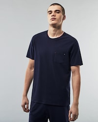 Men's Short Sleeve Three-Tone Crew Neck Pajama T-Shirt