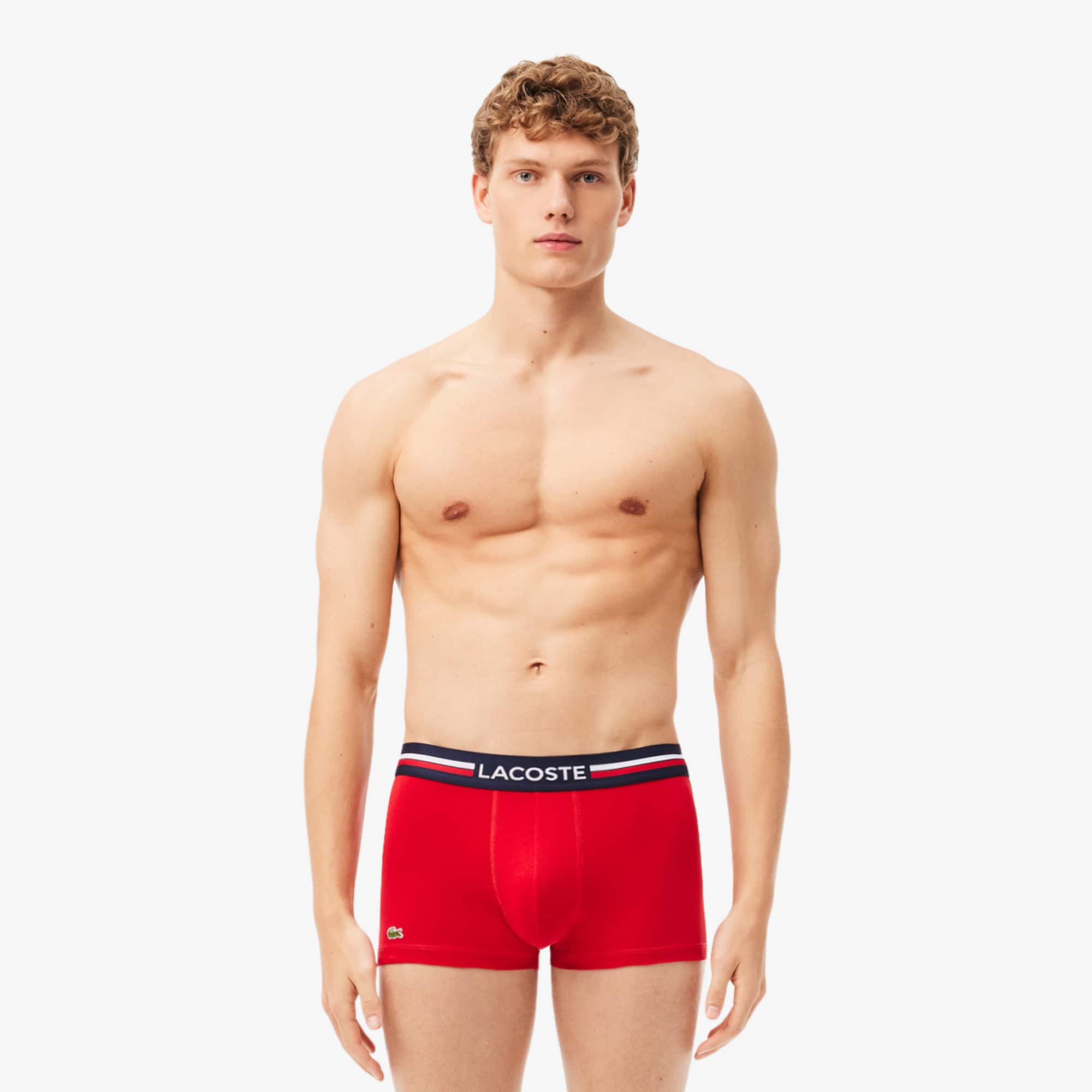 トランクス Lacoste Men's Boxer Brief 3-Pack 5H3389-031 Men's 3-Pack Microfiber Trunks - Underwear & Loungewear